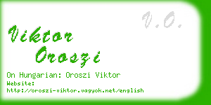 viktor oroszi business card